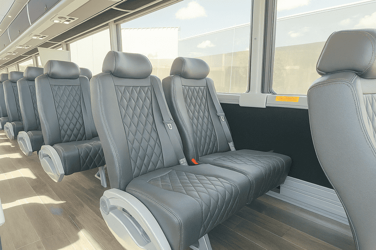 interior of Charter Bus Rental Corvallis charter bus